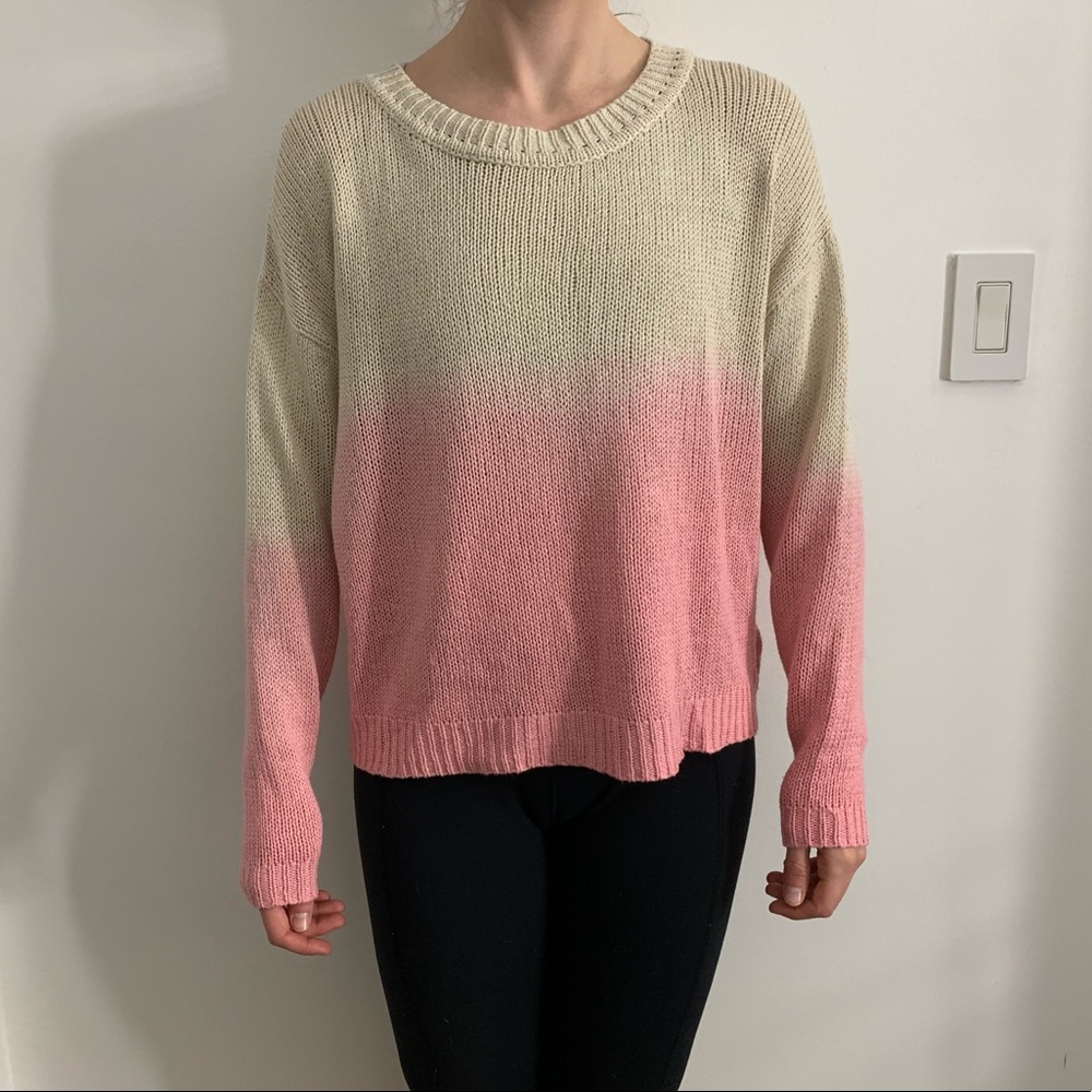 MinkPink Ombré Cream to Pink Sweater - Picture 4 of 5